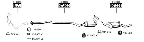 ASMET FO070245 Exhaust System